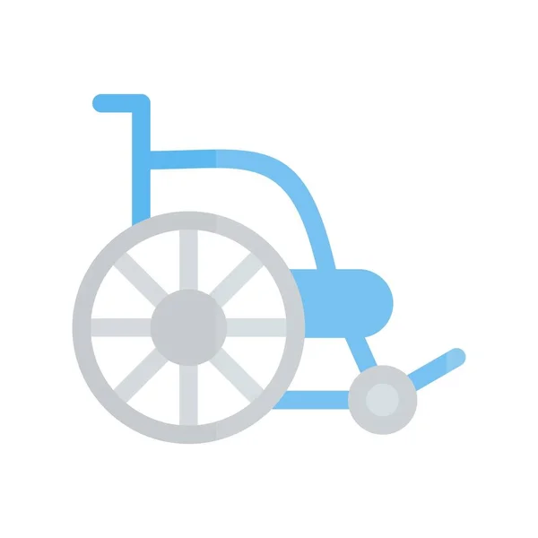 Wheelchair Flat Light Vector Icon Desig — Stock Vector