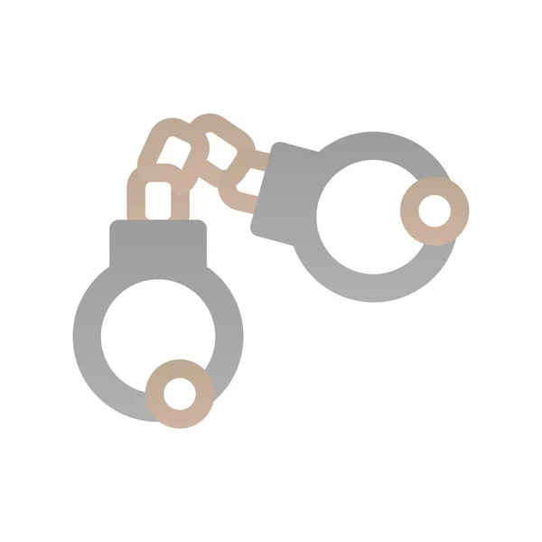 Handschellen Flat Gradient Vector Icon Desig — Stockvektor