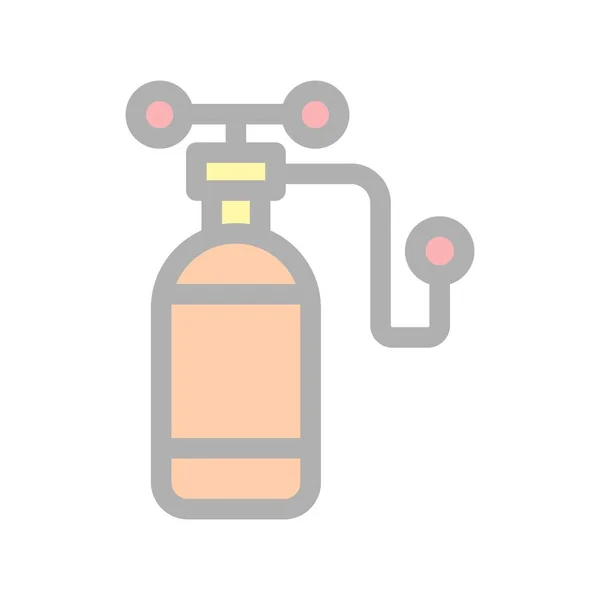 Oxygen Tank Filled Light Vector Icon Desig — Stock Vector