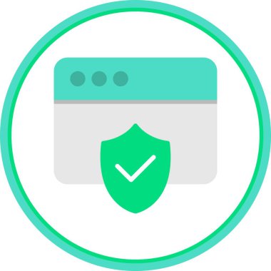 Düz Çember Vektör Simgesi Desig 'i koru