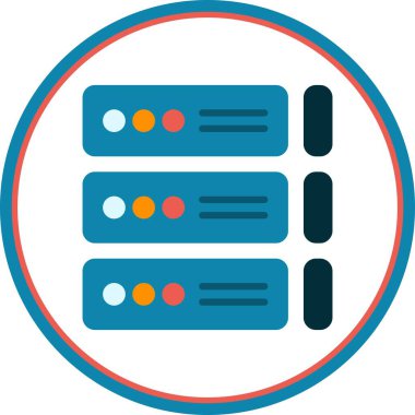 depolama Düz Çember Vektör Simgesi Tasarımı