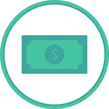 para birimi Düz Çember Vektör Simgesi Tasarımı