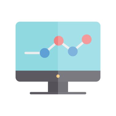İstatistikler Düz Işık Vektörü Simgesi Tasarımı