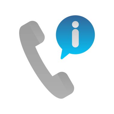 Telefon Düz Gradyan Vektör Simgesi Tasarımı