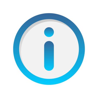 Bilgi Düz Gradyan Vektör Simgesi Tasarımı