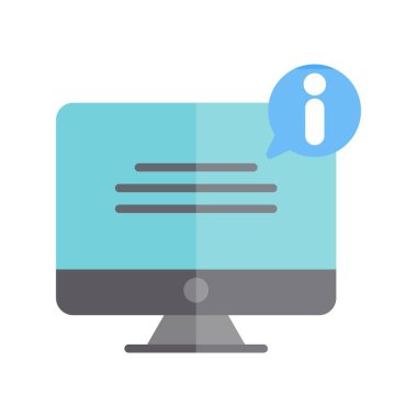 Bilgisayar Düz Işık Vektörü Simgesi Tasarımı