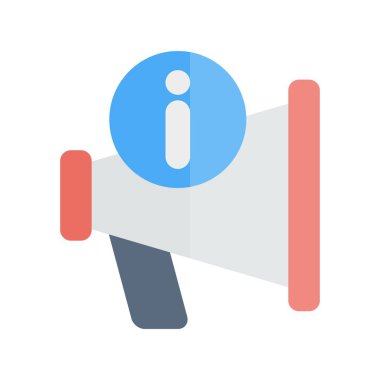 Megafon Düz Işık Vektörü Simgesi Tasarımı