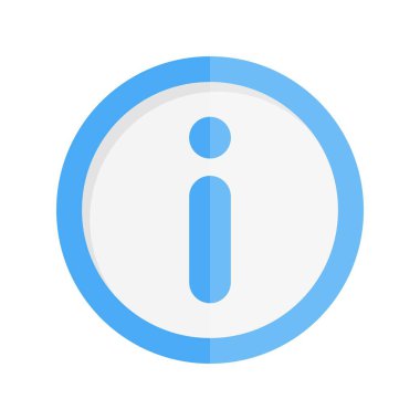 Bilgi Düz Işık Vektörü Simgesi Tasarımı