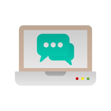 Chatbot Düz Gradyan Vektör Simgesi Tasarımı