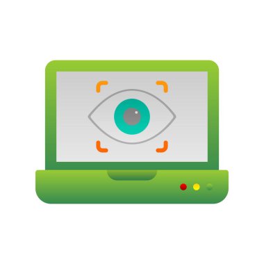 Vision Düz Gradyan Vektör Simgesi Tasarımı