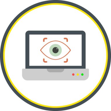 Vision Düz Çember Vektör Simgesi Tasarımı