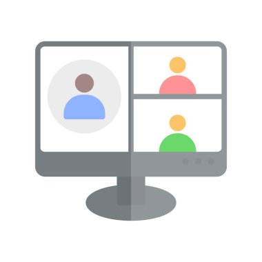 Çevrimiçi Arama Düz Işık Vektörü Simgesi Tasarımı