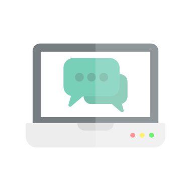 Chatbot Düz Işık Vektörü Simgesi Tasarımı