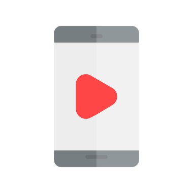 Müzik Düz Işık Vektörü Simgesi Tasarımı Çal