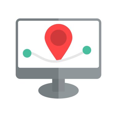 Uzaklık Düz Işık Vektörü Simgesi Desig