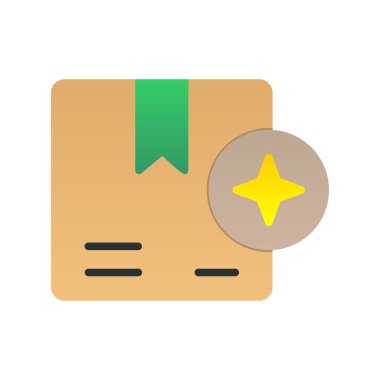 Yıldız Düz Gradyan Vektör Simgesi Tasarımı