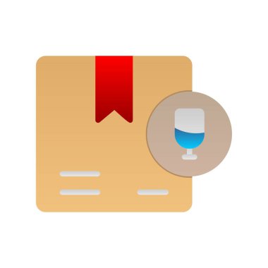 Cam Düz Gradyan Vektör Simgesi Tasarımı