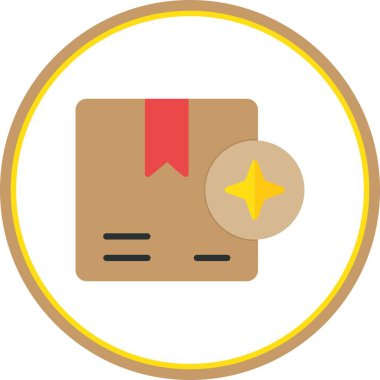 Yıldız Düz Çember Vektör Simgesi Tasarımı