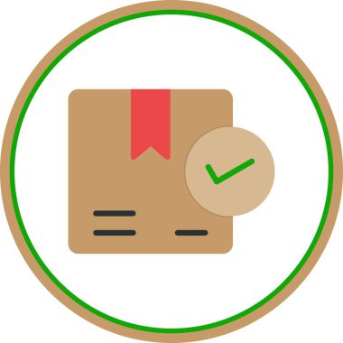 Tik Düz Çember Vektör Simgesi Tasarımı