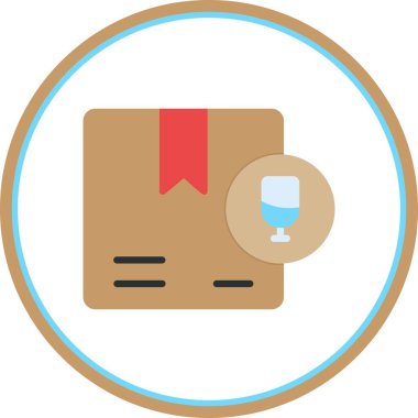 Cam Düz Çember Vektör Simgesi Tasarımı