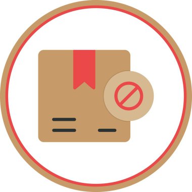 Yasaklanmış Düz Çember Vektör Simgesi Tasarımı