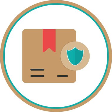 Kalkan Düz Çember Vektör Simgesi Tasarımı