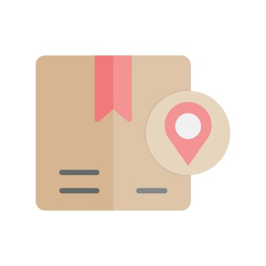 Konum Düz Işık Vektörü Simgesi Tasarımı