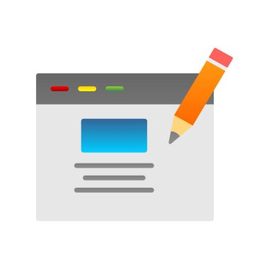 Tarayıcı Düz Gradyan Vektör Simgesi Tasarımı