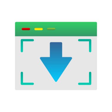 Düz Gradyan Vektör Simgesi Tasarımı İndir