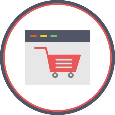 Çevrimiçi Satış Çemberi Vektör Simgesi Tasarımı
