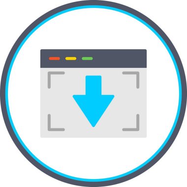 Düz Çember Vektör Simgesi Tasarımı İndir