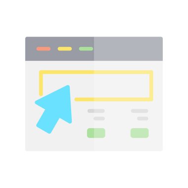 Web Sitesi Düz Işık Vektörü Simgesi Tasarımı
