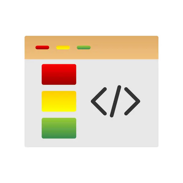 Website Flat Gradient Vector Icon Desig — Διανυσματικό Αρχείο