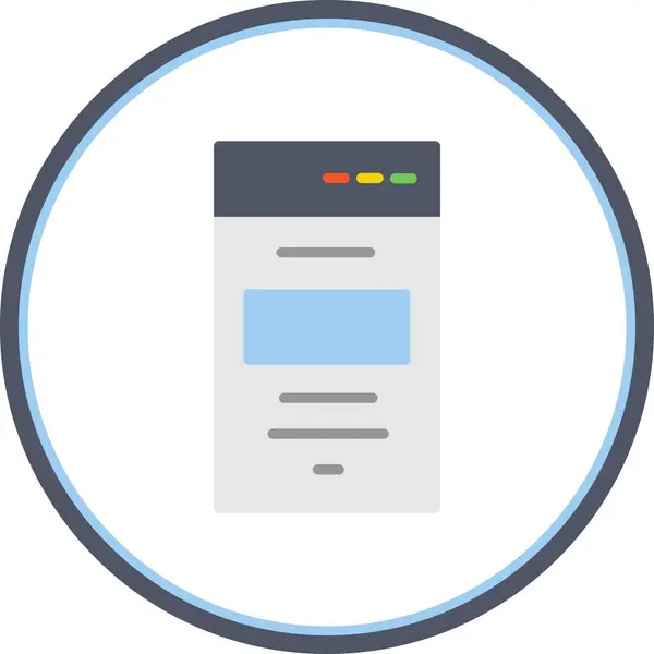 Browser Flat Circle Vektor Icon Desig — Stockvektor