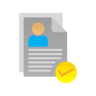 Düz Gradyan Vektör Simgesi Tasarımı Doğrula