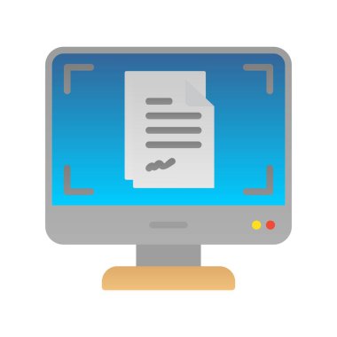 Çevrimiçi Düz Gradyan Vektör Simgesi Tasarımı