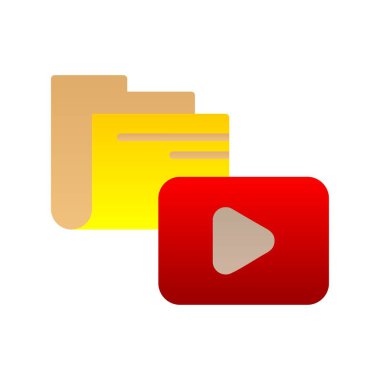 Dizin Dosyası Düz Gradyan Vektör Simgesi Tasarımı