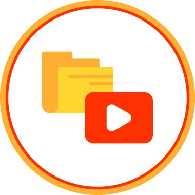 Dizin Dosyası Düz Çember Vektör Simgesi Tasarımı