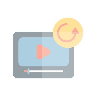 Düz Işık Vektörü Simgesi Tasarımı Yeniden Yükle