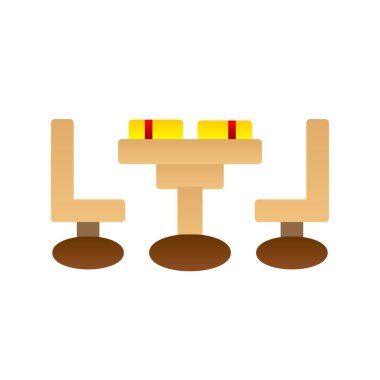 Tablo Düz Gradyan Vektör Simgesi Tasarımı