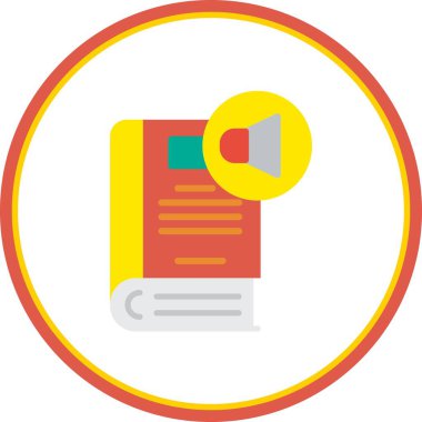 Dinle Düz Çember Vektör Simgesi Tasarımı