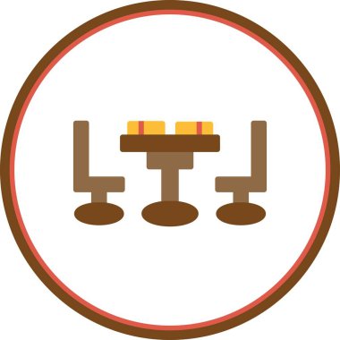 Tablo Düz Çember Vektör Simgesi Tasarımı