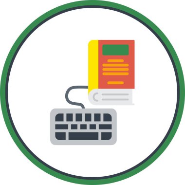 Klavye Düz Çember Vektör Simgesi Tasarımı