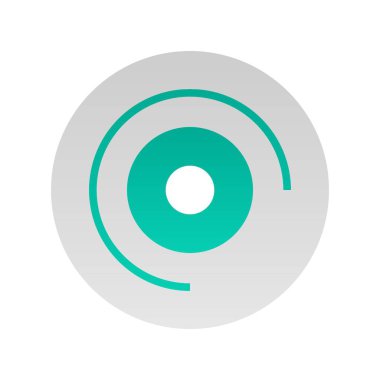 CD Düz Gradyan Vektör Simgesi Tasarımı