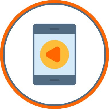 Düz Çember Vektör Simgesi Tasarımı Oynat