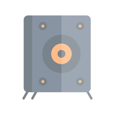 Hoparlör Düz Işık Vektörü Simgesi Tasarımı