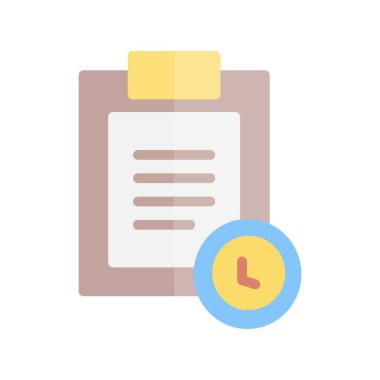 Saat Düz Işık Vektörü Simgesi Tasarımı