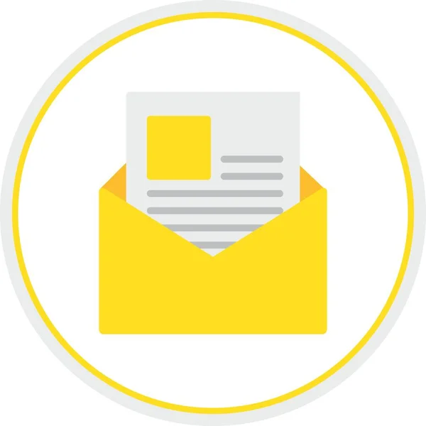 Mail Flat Circle Vektor Icon Desig — Stockvektor