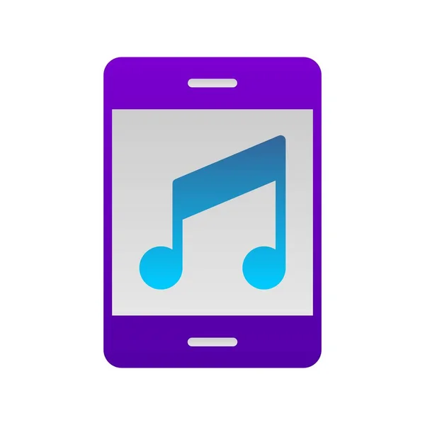 Musik Flat Gradient Vector Icon Desig — Stock vektor