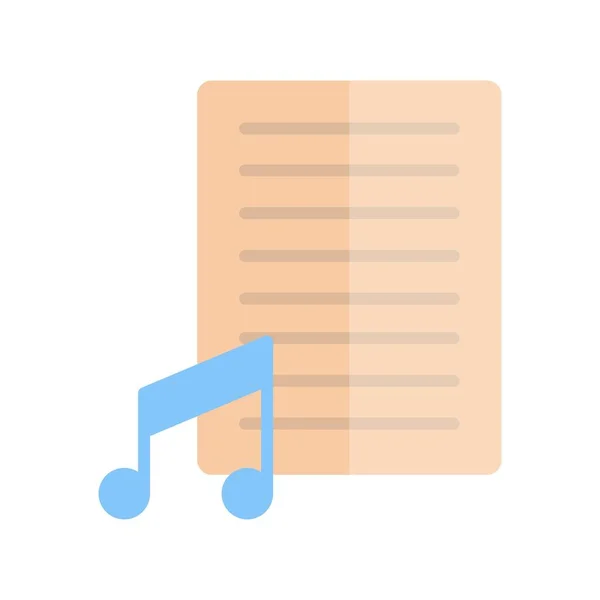 Song Writer Flat Light Vector Icon Desig — Stock Vector